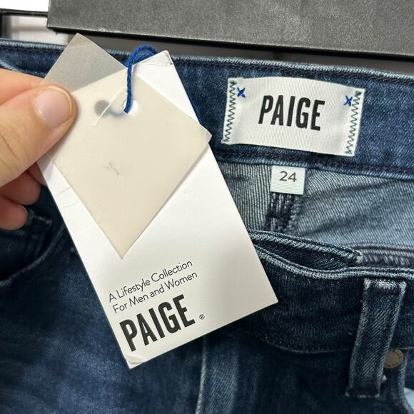 PAIGE Hoxton Ankle High Rise Skinny Jeans NWT Women's Sz 24 Tonal Layland Chic - Picture 4 of 8